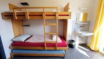 Habitación estándar con 2 camas individuales, baño compartido | Escritorio, wifi gratis y ropa de cama