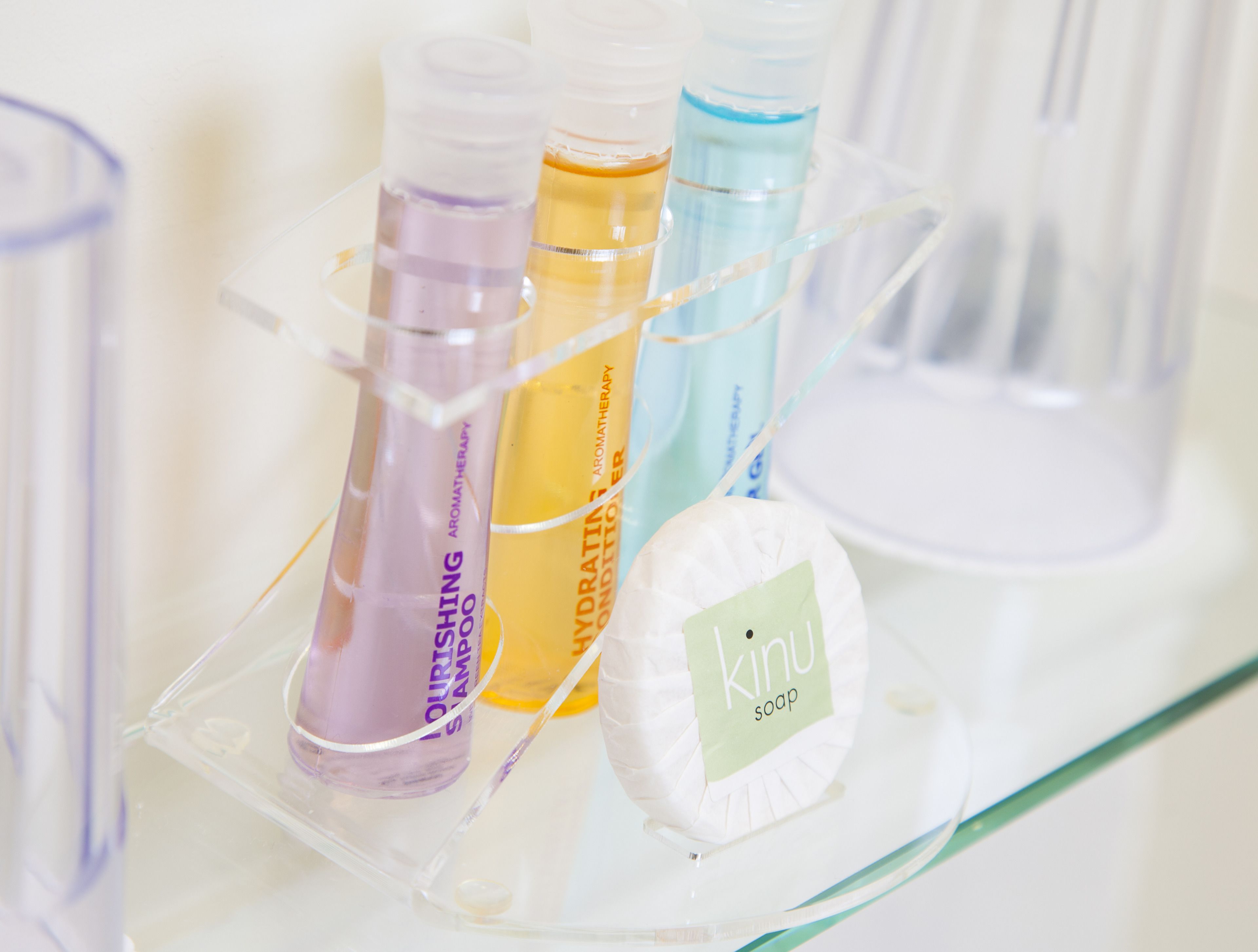 free toiletries, hair dryer, towels, soap