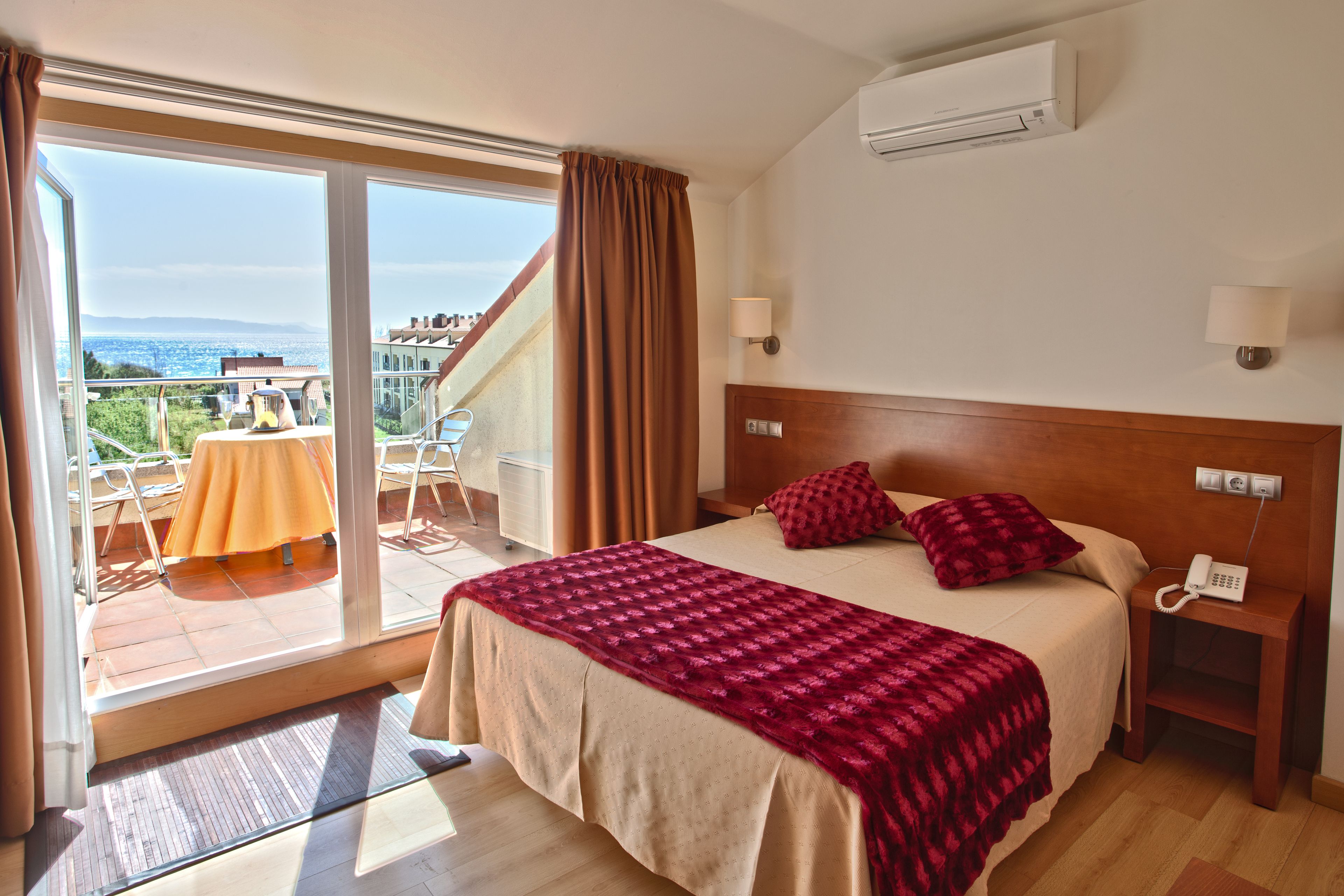 superior double room, terrace, sea view | minibar, in-room safe, desk, blackout curtains