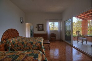 Deluxe Double Room, 2 Double Beds, Kitchenette, Mountain View | Desk, rollaway beds