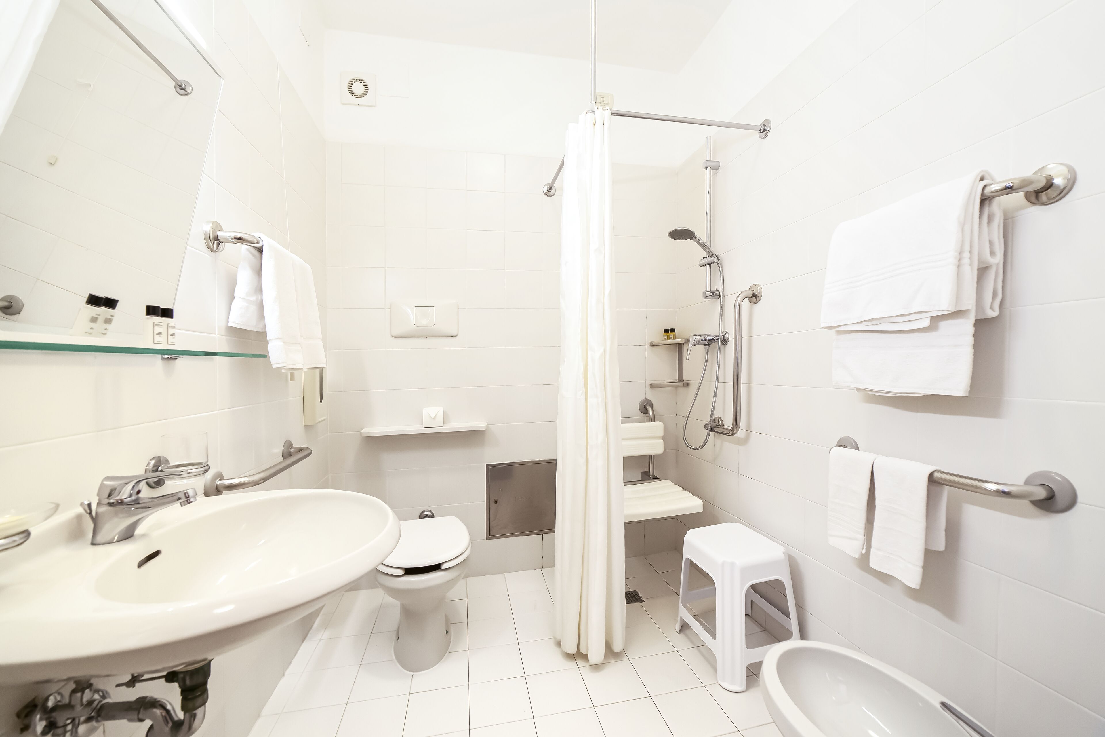 シャワー、レインフォールシャワー、バスアメニティ (無料)、ヘアドライヤー