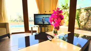 Villa | Living room | LCD TV, fireplace, DVD player