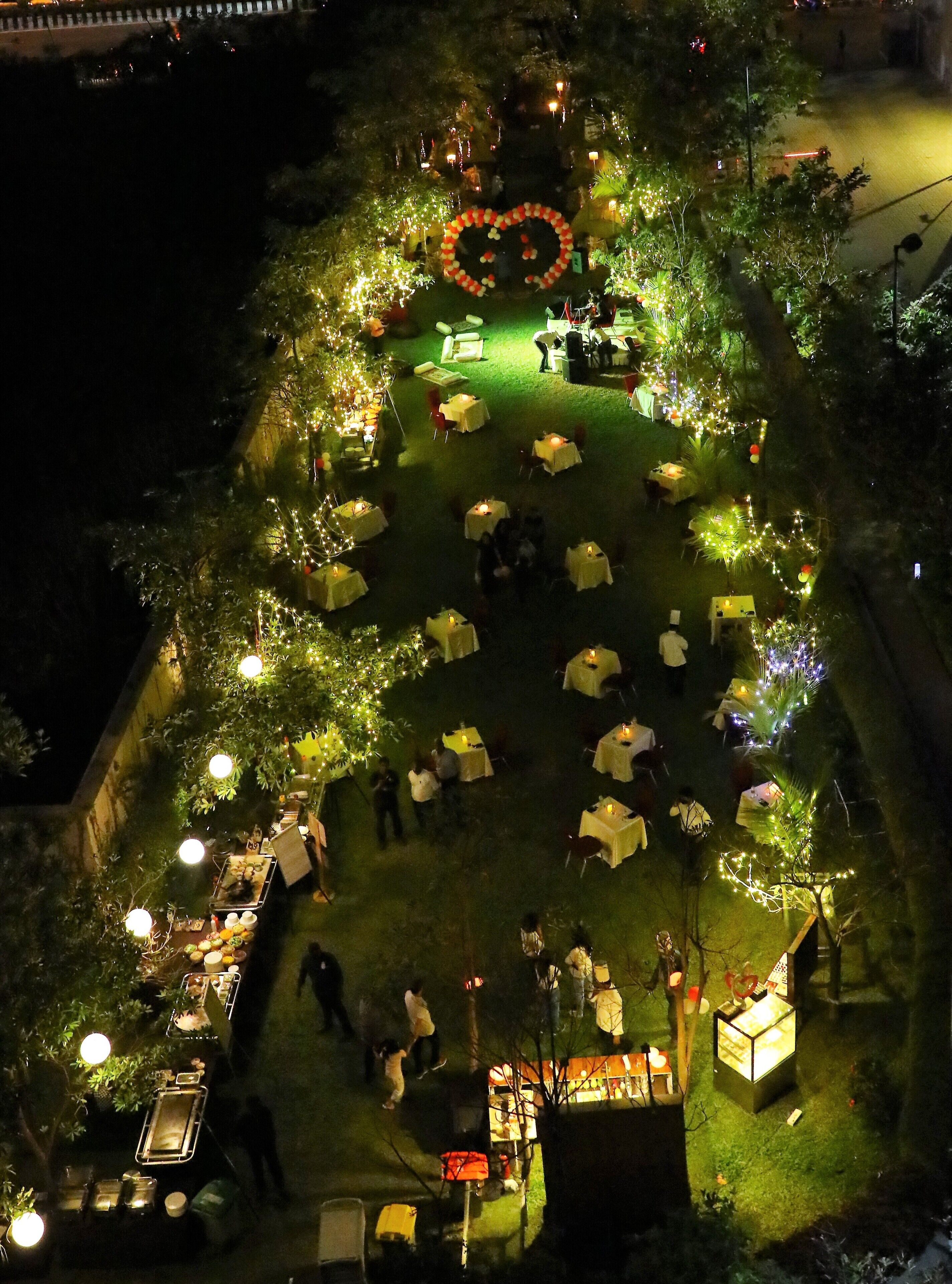 Outdoor wedding area