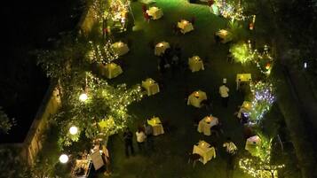 Outdoor wedding area