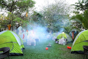 Outdoor wedding area