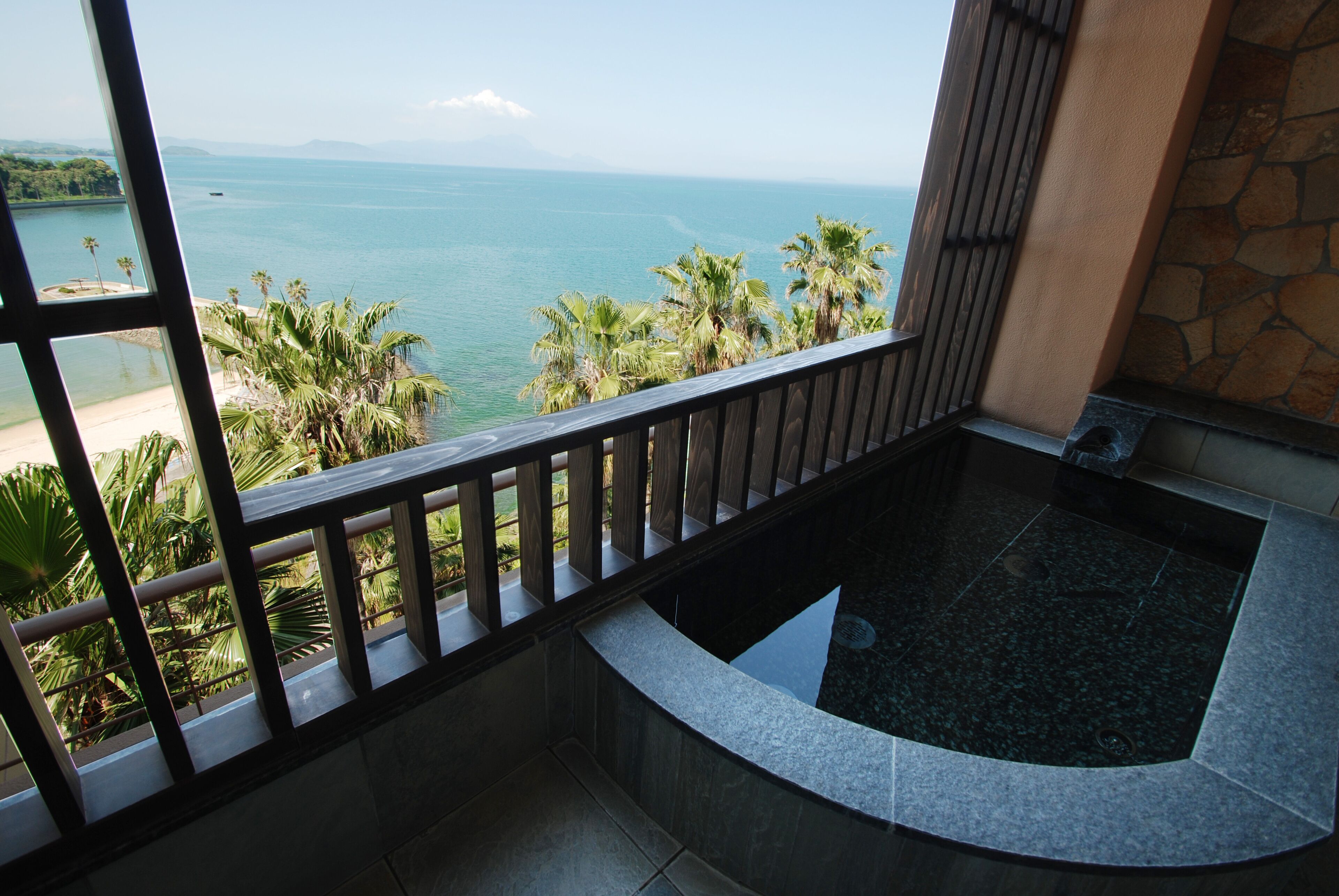 Japanese Western Style Room with Private Open-air Bath, Top Floor | Bathroom | Free toiletries, hair dryer, slippers, electronic bidet