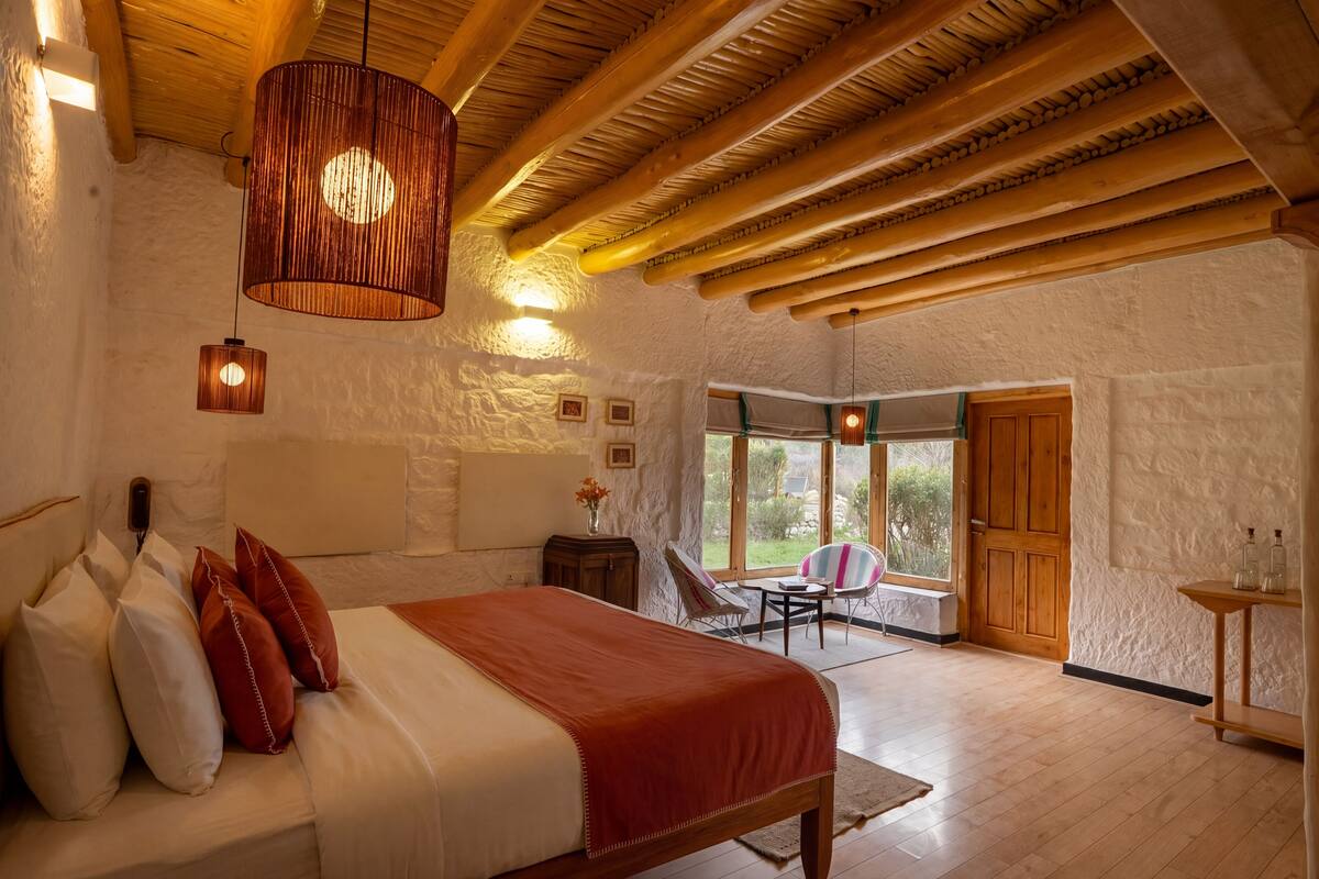 Habitación exclusiva, vistas a la montaña, en la zona del jardín | Sábanas de algodón egipcio, ropa de cama de alta calidad, minibar