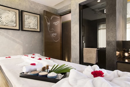 Steam room, deep-tissue massages