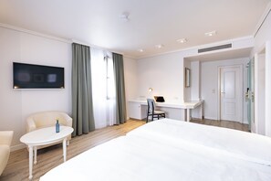 In-room safe, desk, soundproofing, free cribs/infant beds