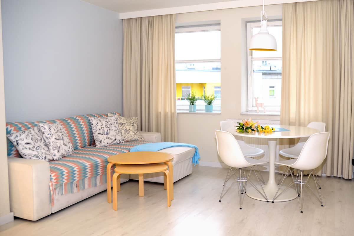 Apartment, 1 Bedroom | Living area | LCD TV