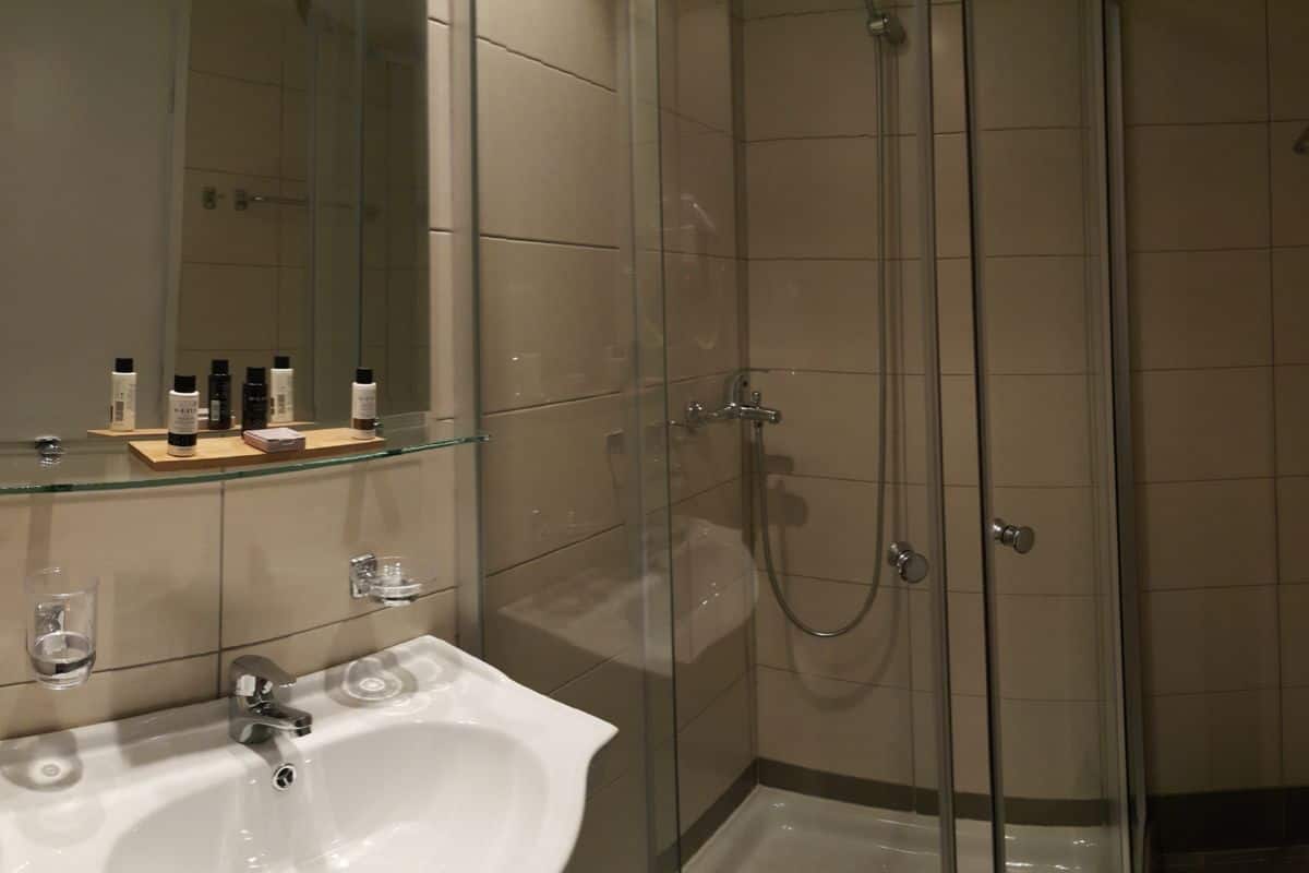 free toiletries, hair dryer, towels