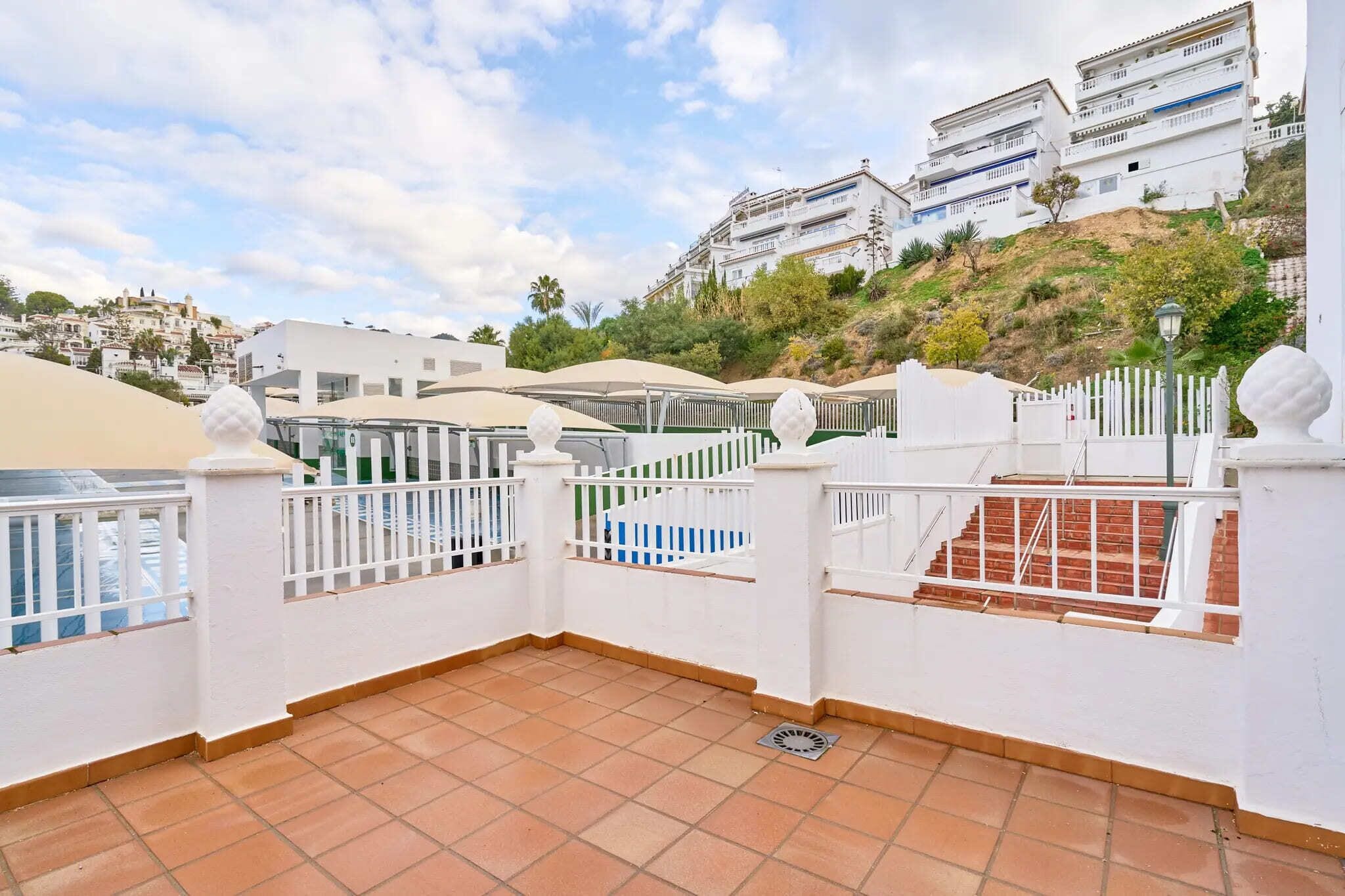 Appartement, 2 slaapkamers, terras, uitzicht op zwembad (Apartamento N4) | Terras