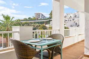 Deluxe Apartment, 1 Bedroom, Terrace, Pool View (Apartamento N5) | Terrace/patio - Apartamentos Turísticos Almoraide (Nerja)