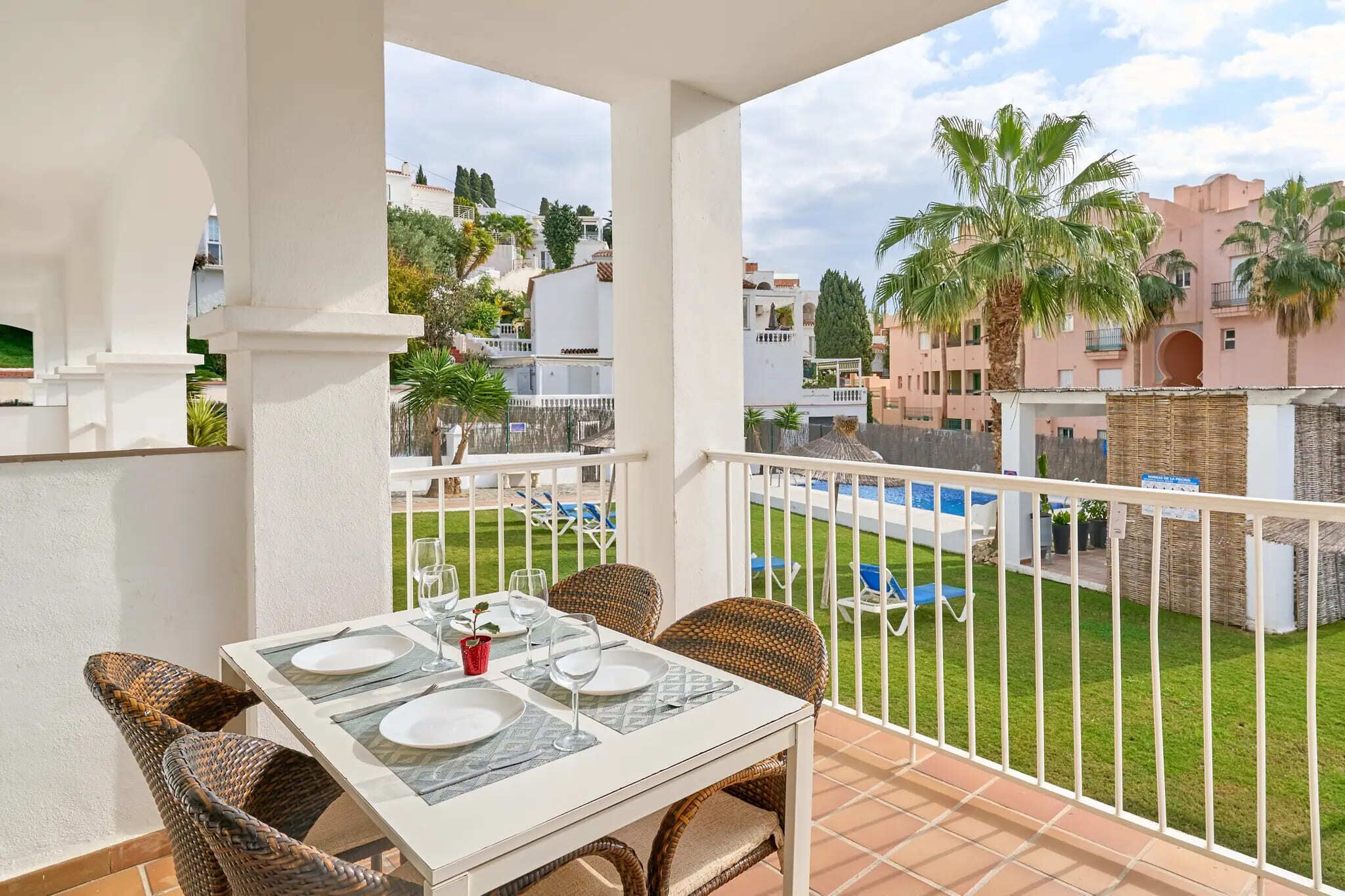 Appartement, 2 chambres, terrasse, vue piscine (Apartamento N3) | Terrasse/Patio