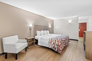 Desk, blackout drapes, iron/ironing board, free WiFi