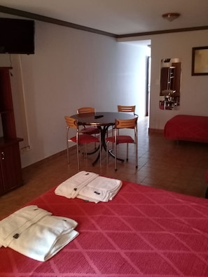 Desk, iron/ironing board, free WiFi, bed sheets