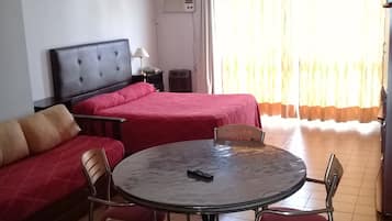 32-inch flat-screen TV with cable channels, TV
