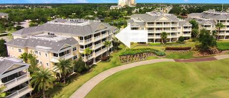 Family Condo, 3 Bedrooms, Golf View, Garden Area | Aerial view