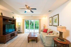 Condo, 2 Bedrooms, Terrace, Garden View | Living area