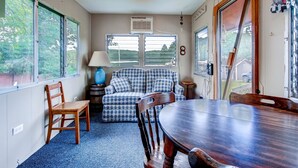 Mobile Home, 2 Bedrooms, Lake View, Lakeside | Living area - Kamp Koby - GetAway (Hubbardton)