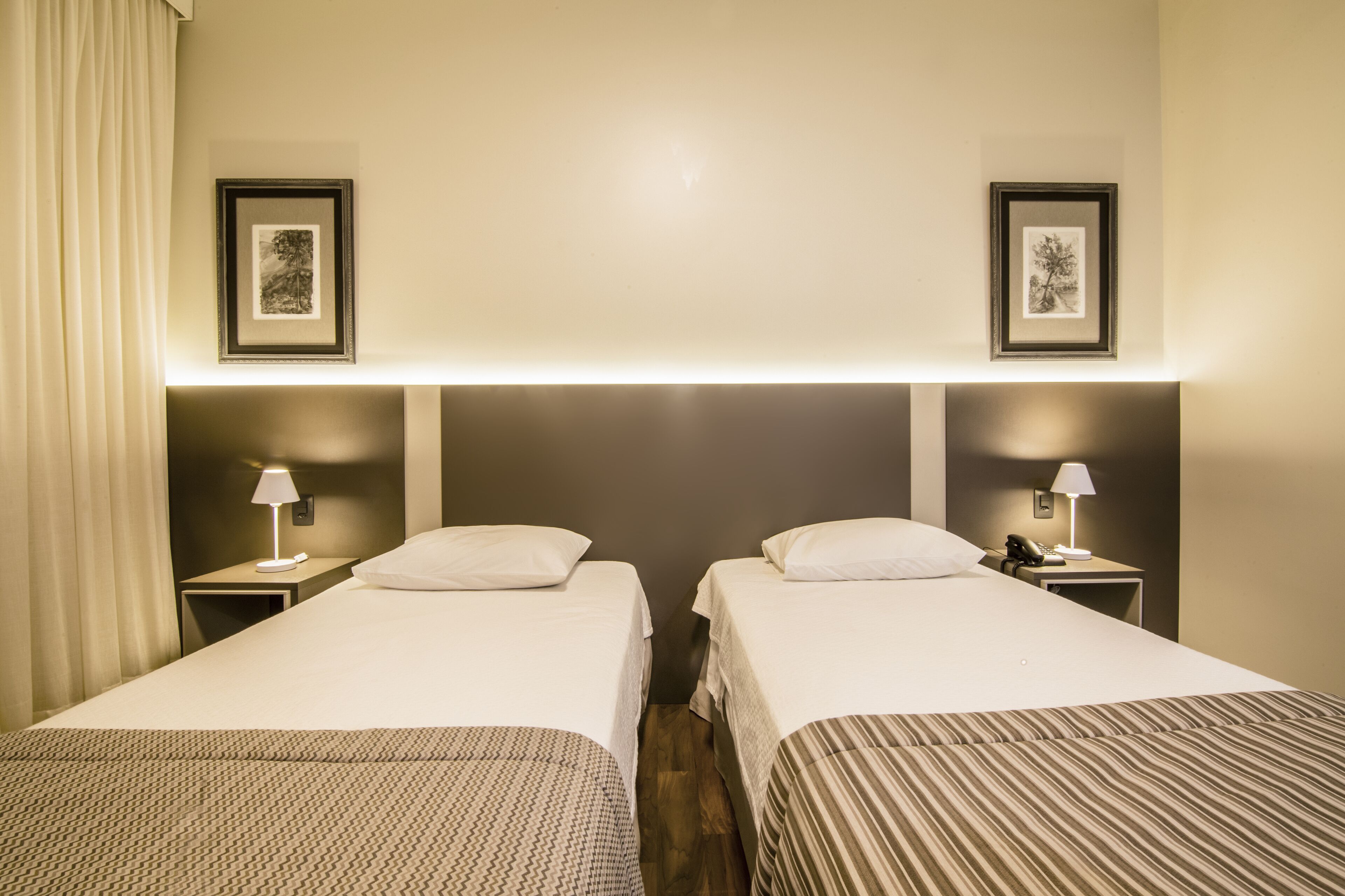 deluxe twin room | minibar, desk, blackout curtains, free wifi