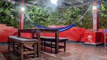 Outdoor banquet area