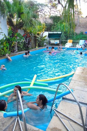 Indoor pool, seasonal outdoor pool