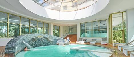 Indoor pool, seasonal outdoor pool