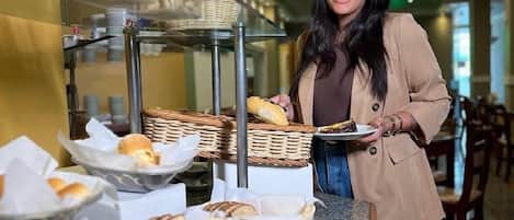 Free daily buffet breakfast