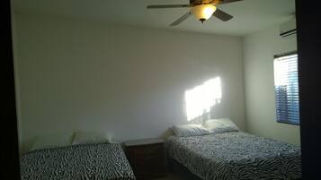 Desk, free WiFi, bed sheets