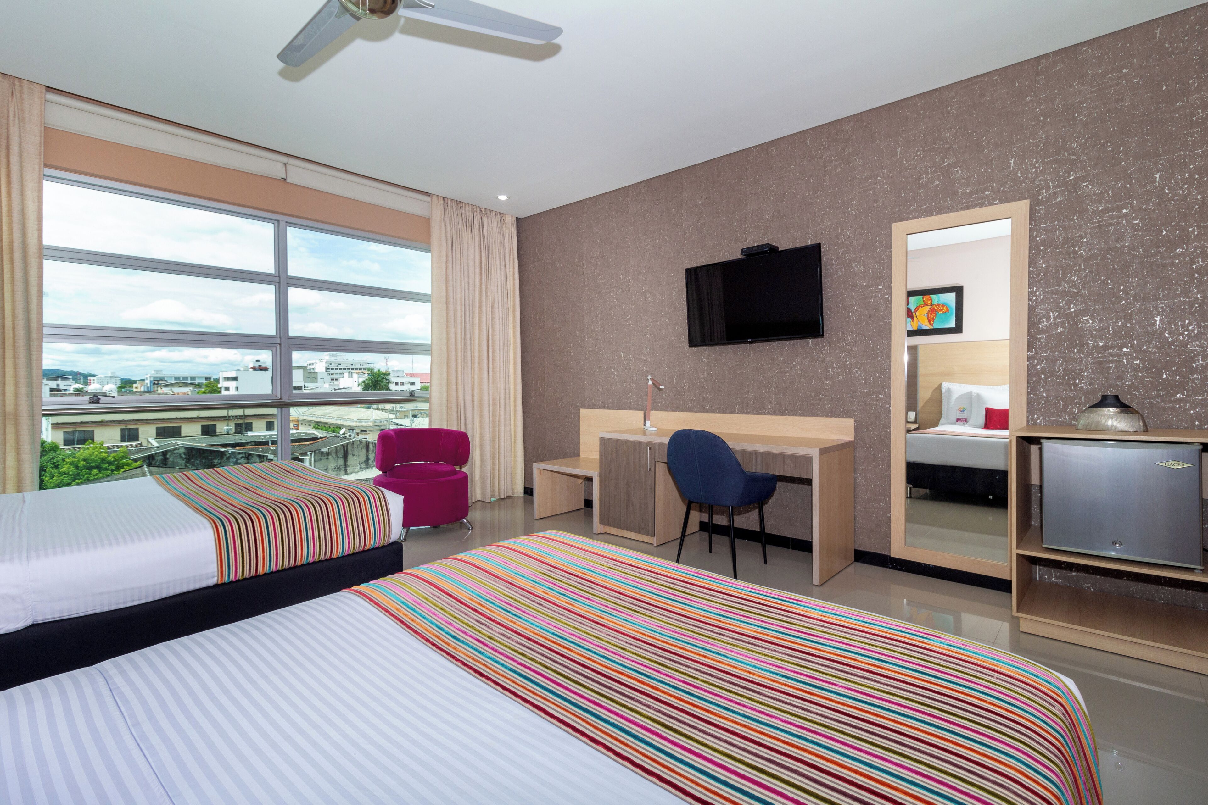 twin room | premium bedding, minibar, in-room safe, desk