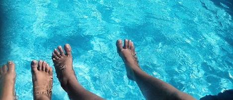 Indoor pool, pool loungers