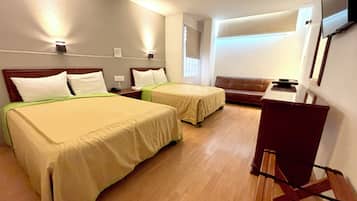 Standard Double Room, 2 Double Beds | In-room safe, free WiFi, bed sheets