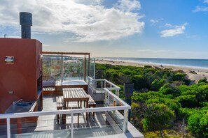 Departamento de luna de miel, Terraza, vista a la playa | Terraza o patio