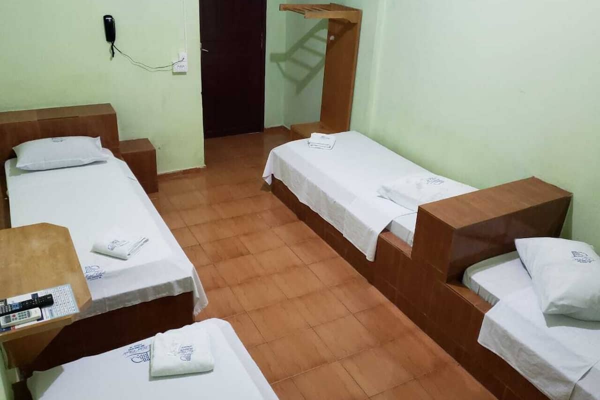 standard quadruple room | desk, blackout curtains, soundproofing, iron/ironing board