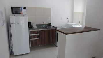 Apartment | Private kitchen | Fridge, microwave, coffee/tea maker