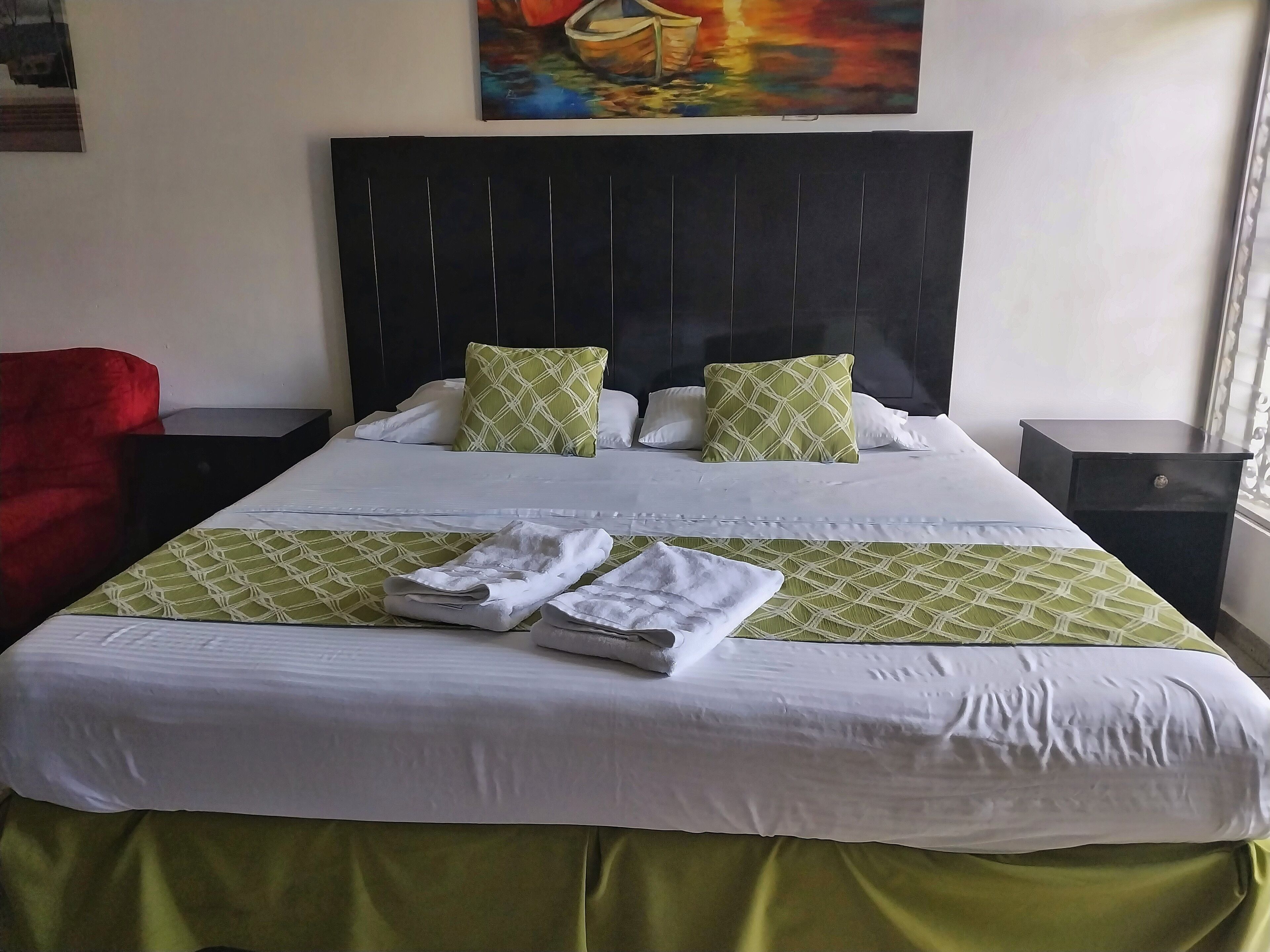 executive suite, 1 king bed, patio | individually furnished, iron/ironing board, free wifi, bed sheets