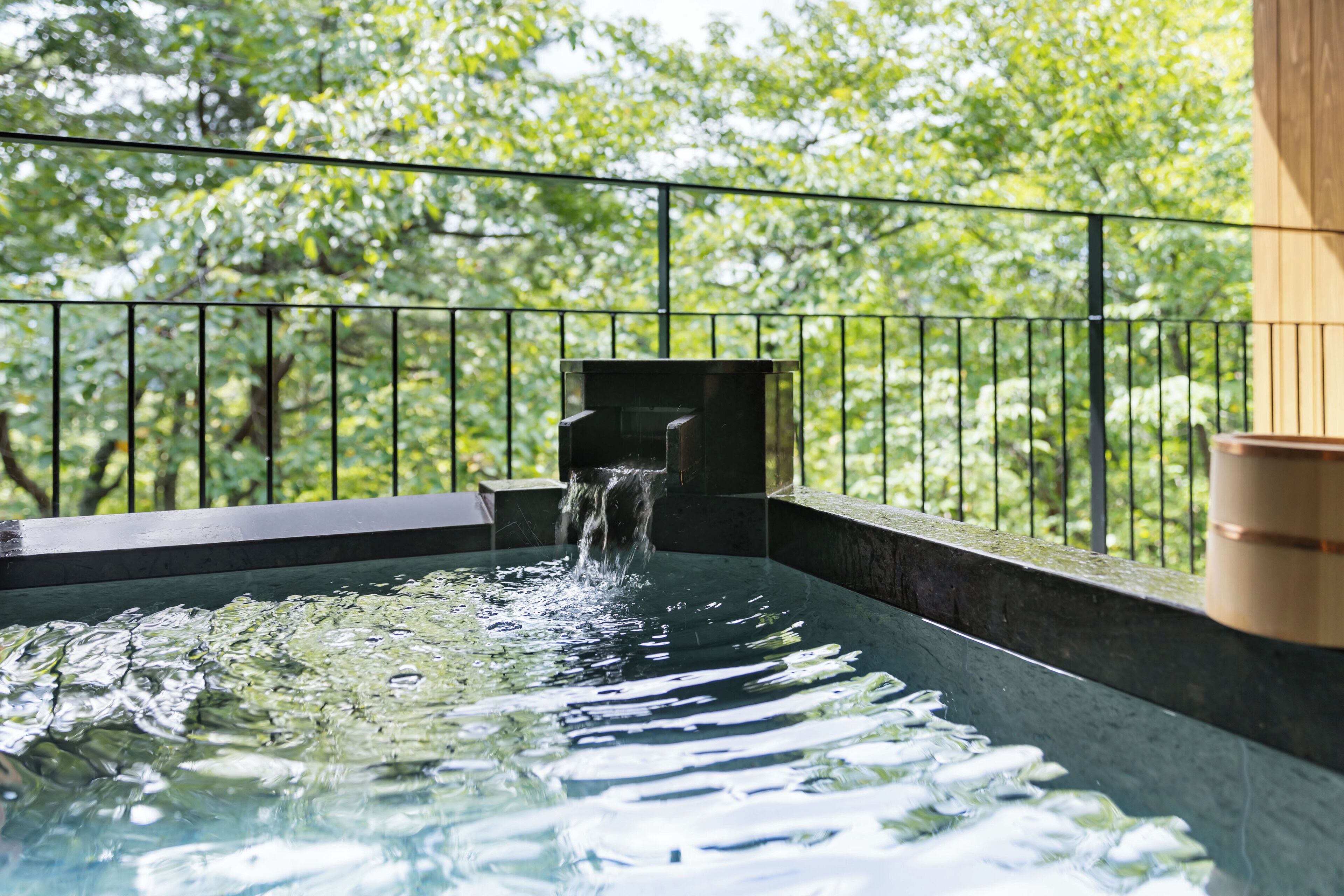 [garden view] japanese-western room with private bath+terrace | bathroom | separate bathtub and shower, free toiletries, hair dryer, slippers