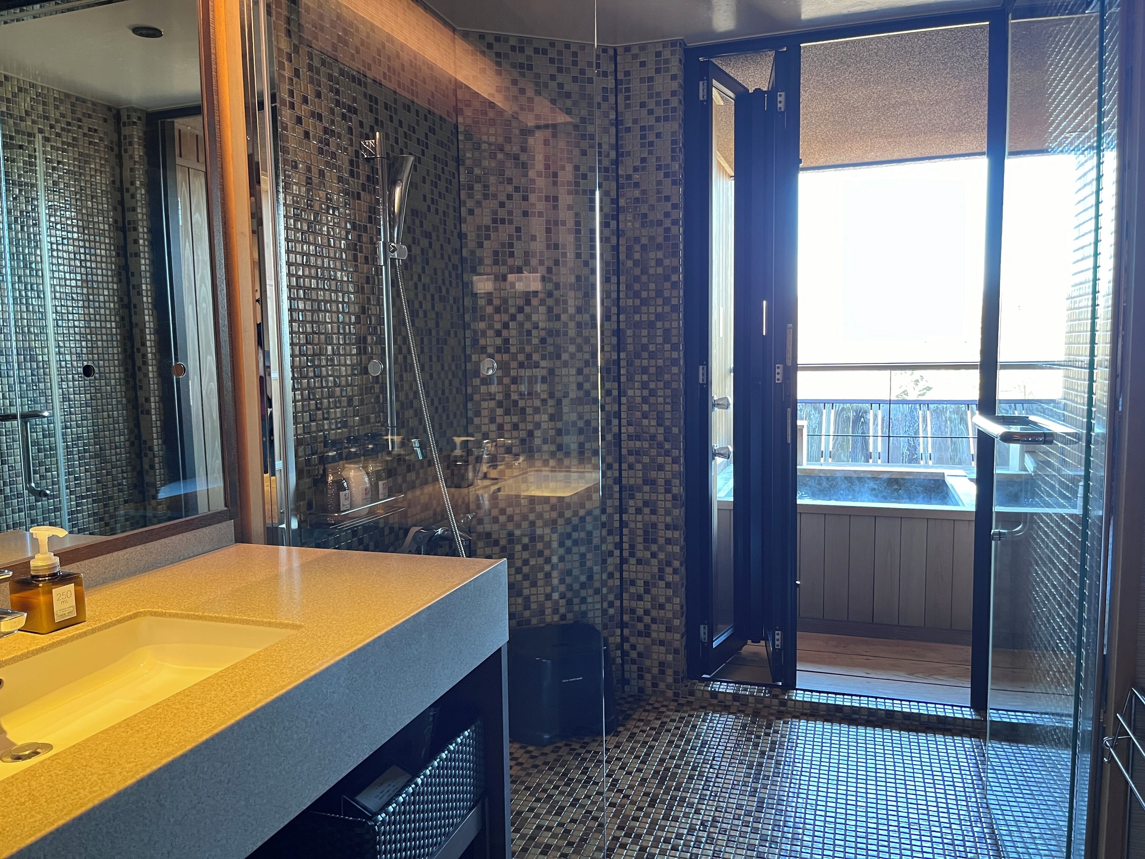 [mt.fuji view]  western room with private bath | bathroom | separate bathtub and shower, free toiletries, hair dryer, slippers