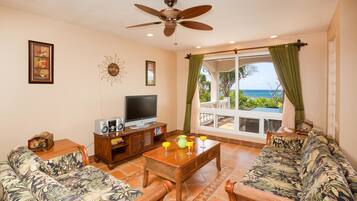 Villa, 4 Bedrooms, Terrace, Ocean View | Living area | DVD player