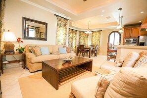 Townhome, 1 Bedroom, Terrace, Ocean View | Living area | DVD player