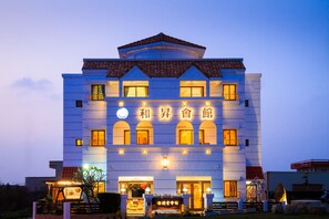 Front of property – evening/night