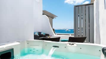 Junior Suite, Partial Sea View (Outdoor Hot Tub) | Beach/ocean view