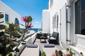 Superior kamer, gedeeltelijk uitzicht op zee (Outdoor Hot Tub) | Terras