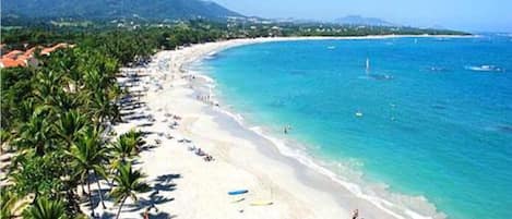 On the beach, white sand, fishing