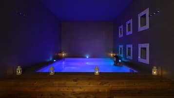 Salas para tratamentos a dois, sauna seca, sauna a vapor