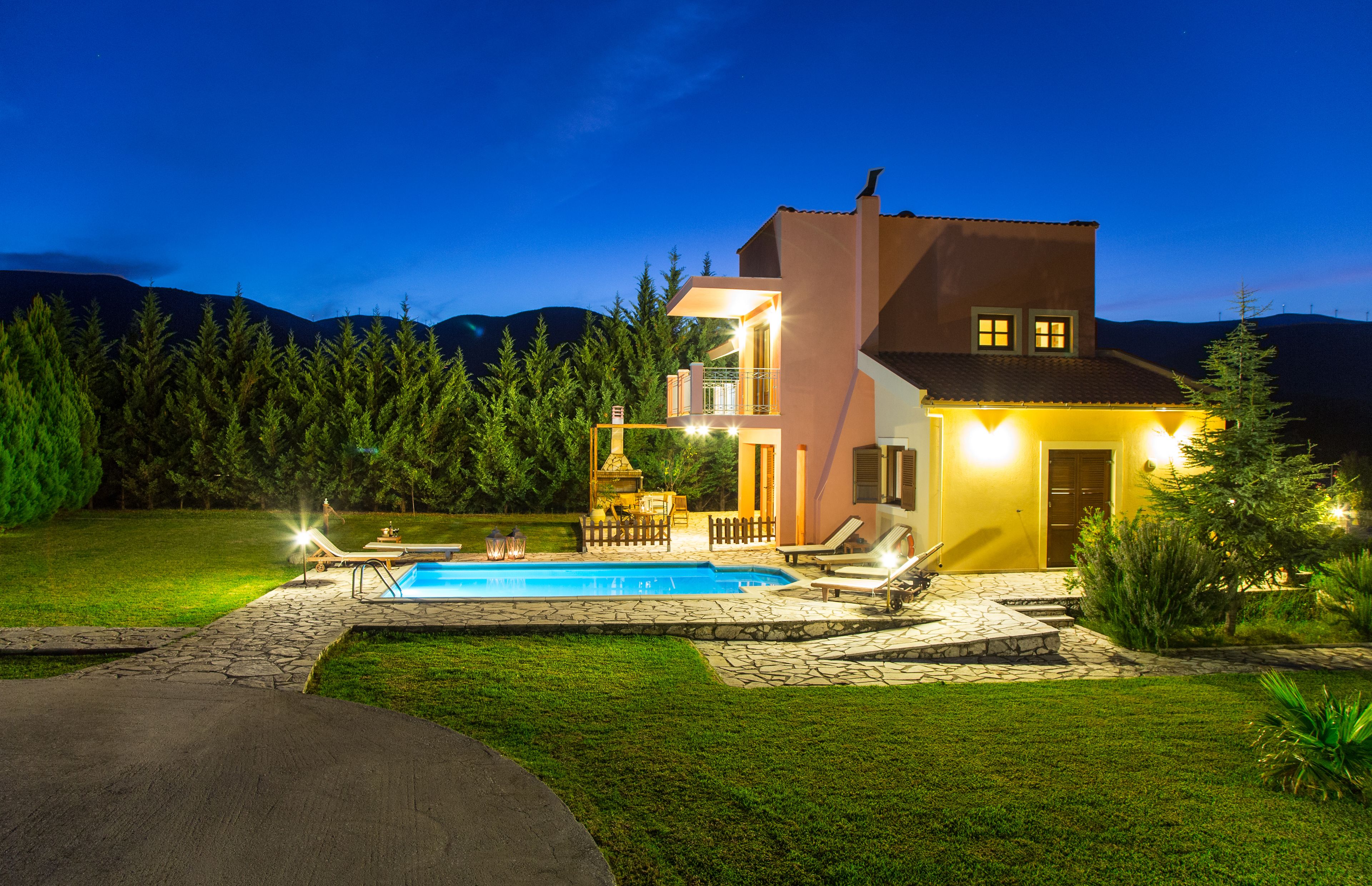 Front of property – evening/night