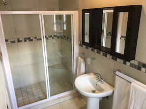 Deluxe Room | Bathroom | Shower, towels, shampoo, toilet paper