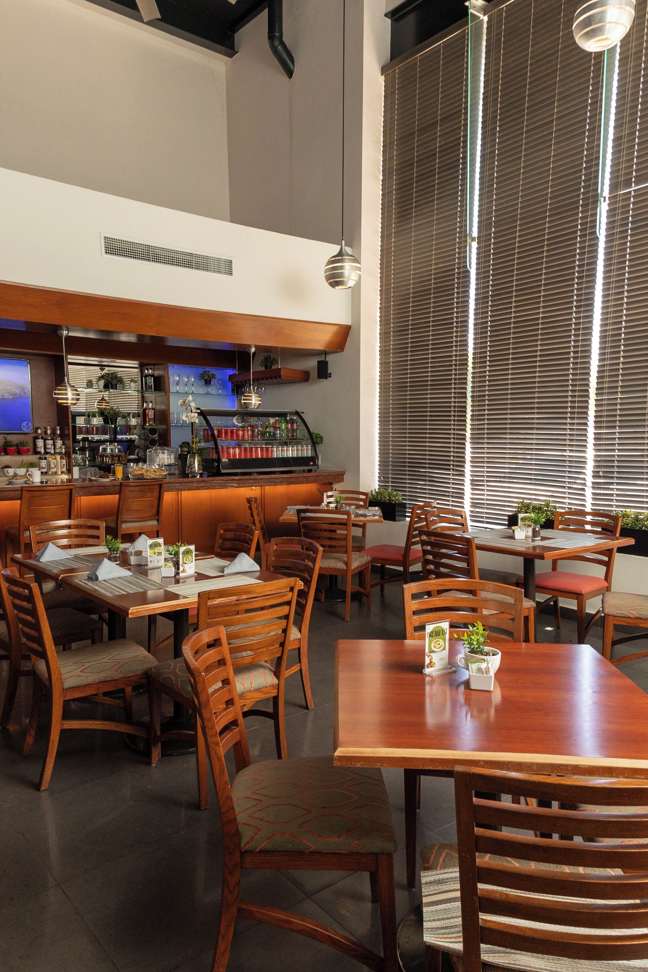 lunch and dinner served, international cuisine