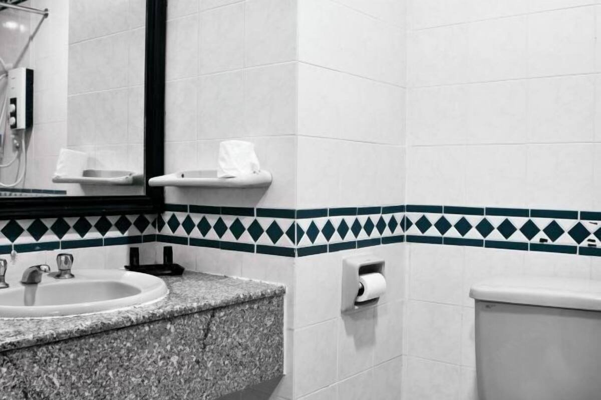 Free toiletries, hair dryer, bidet, towels